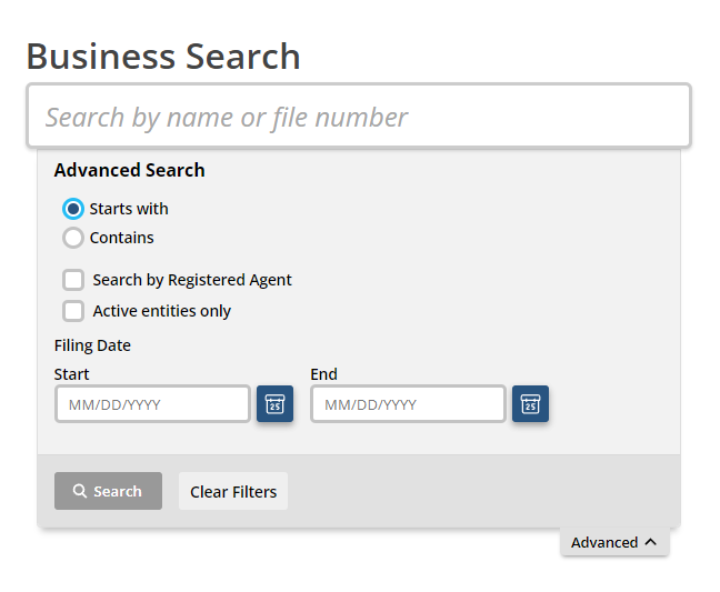 Idaho Business Entity Search Tool