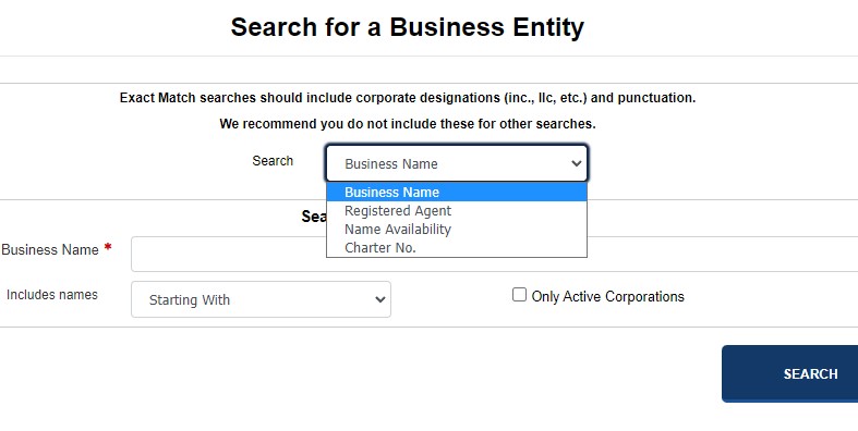 Missouri business entity search
