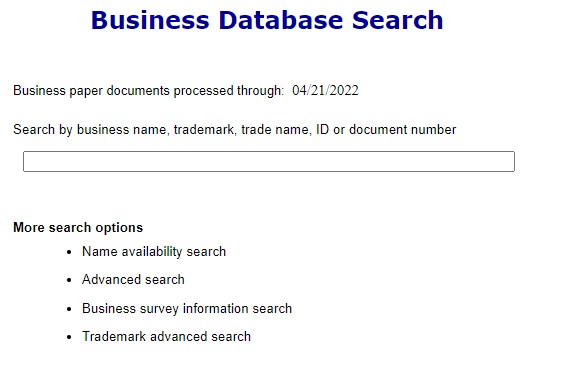 Colorado business entity search