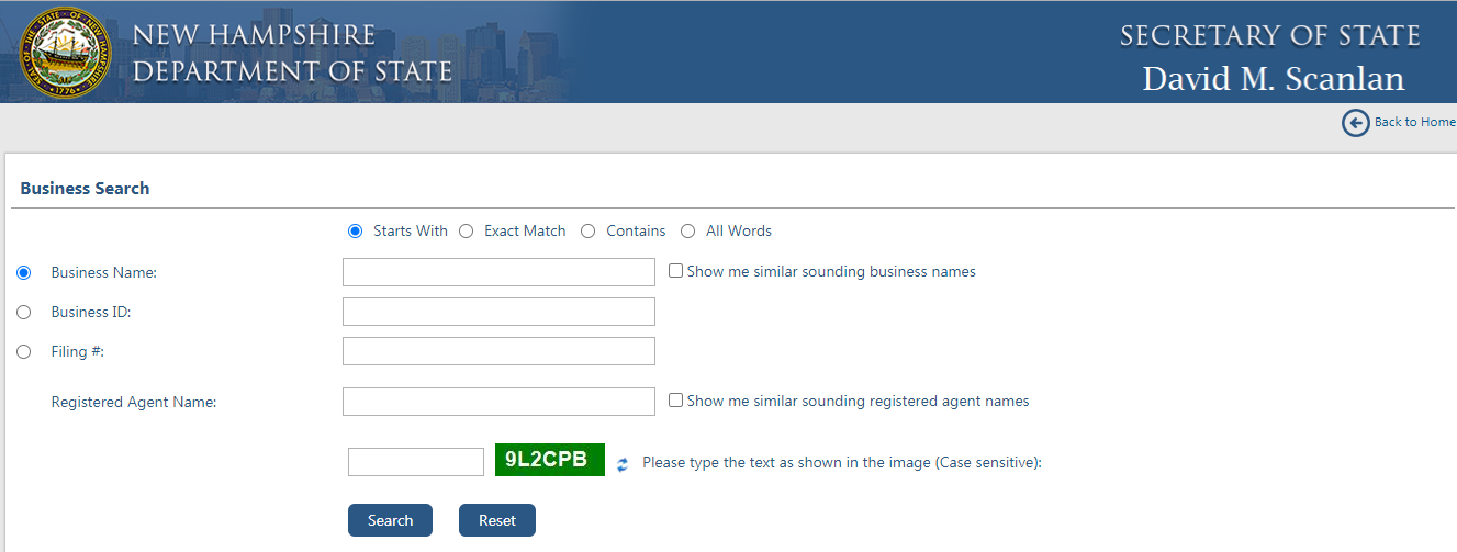 New Hampshire Business Entity Search NH Naming Guidelines & Details