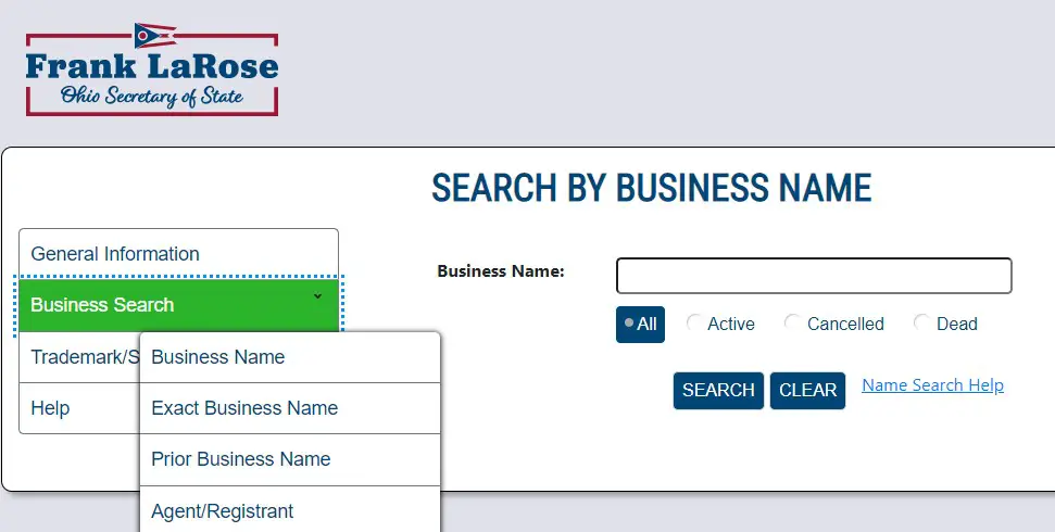 Ohio business entity search