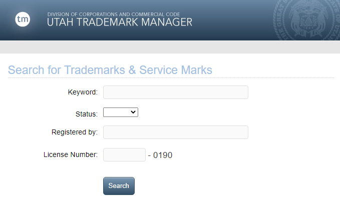 Utah Trademark Search