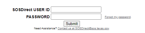 Texas SOS Login