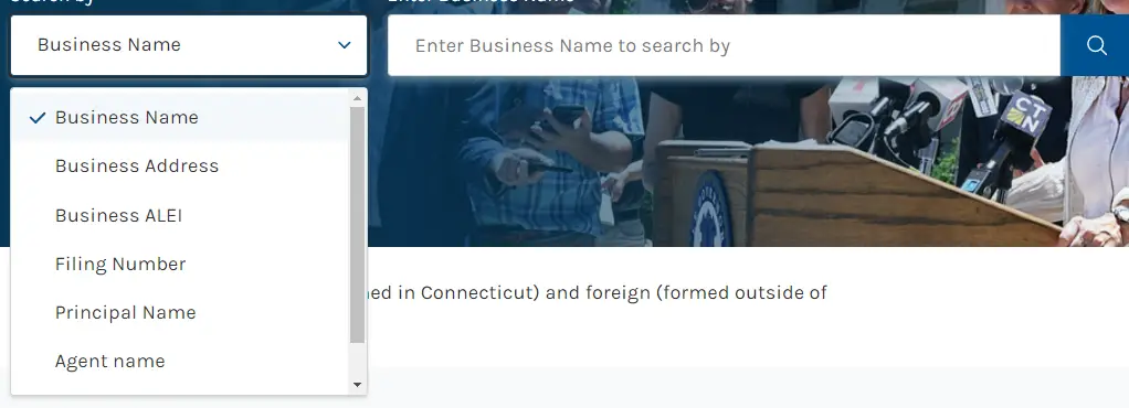 Connecticut business entity search