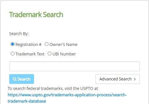 Washington trademark search