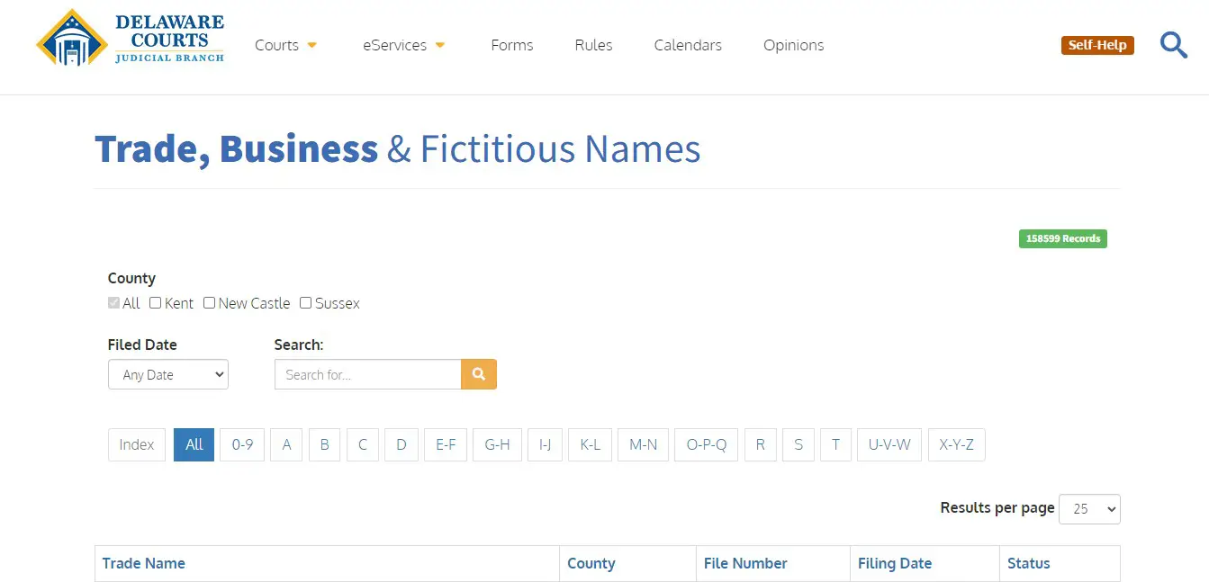 Delaware dba name search