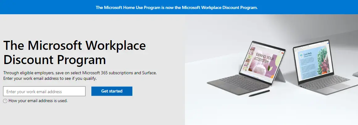 Microsoft workplace discount program