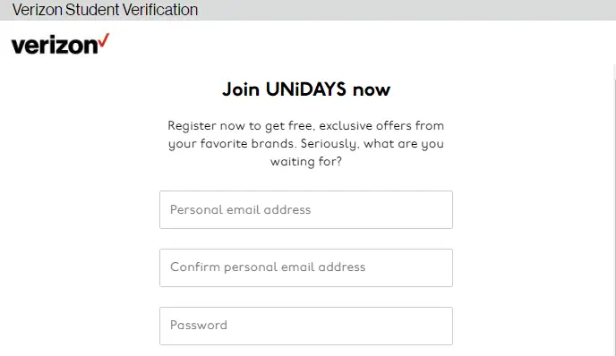 Verizon Unidays student verifiaction