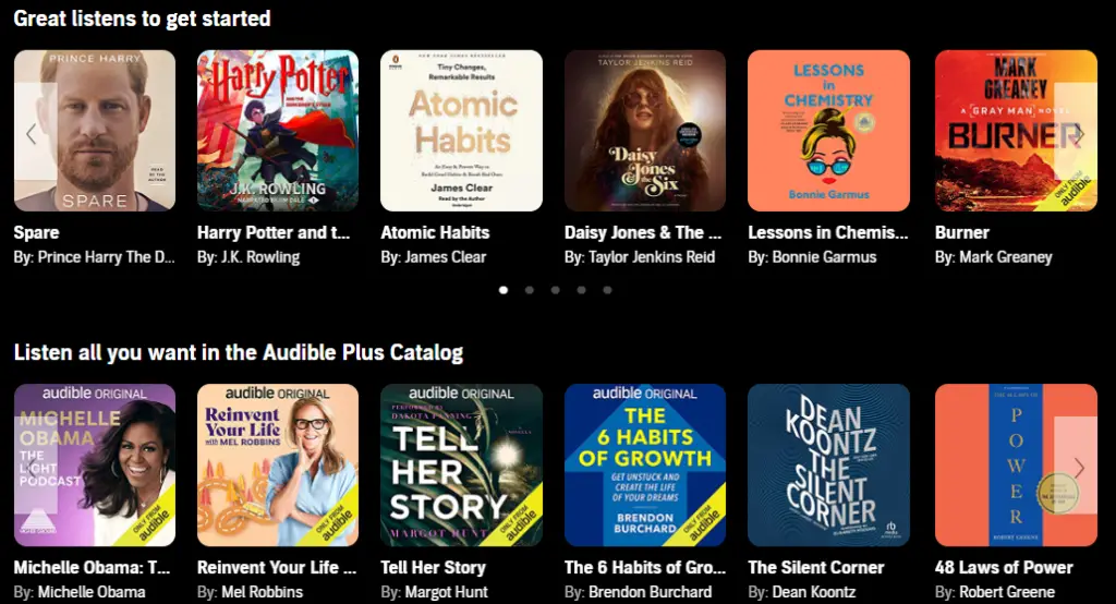 audible originals & more