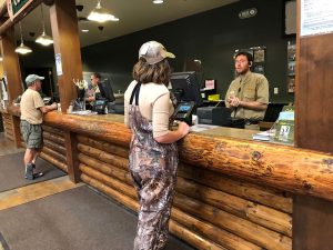 Cabelas store cash counter